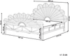 Bett mit Lattenrost FLORENTINE 180 x 200 cm Rattan Heller Holzfarbton Bild 2