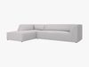 Micadoni 4-Sitzer Modular Sofa Ruby Links Strukturierter Stoff Ottawa Hellgrau Bild 2