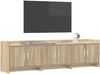 vidaXL TV-Schränk 168 x 33 x 47 cm Sonoma-Eiche Holzwerkstoff 8011205 Bild 2