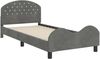vidaXL Kinderbettgestell mit Kopfteil Dunkelgrau 90 x 190 cm Samt 42011121 Bild 4