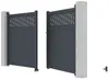 Vente-unique - BAZIO Eingangstor Metall Grau - B 4,6 cm x H 176 cm x L 350 cm Bild 5
