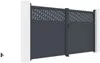 Vente-unique - BAZIO Eingangstor Metall Grau - B 4,6 cm x H 176 cm x L 350 cm Bild 4