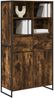 vidaXL Sideboard 2 pcs Raucharbe 81 x 36 x 150.5 cm Holzwerkstoff 3403036 Bild 3