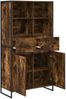 vidaXL Sideboard 2 pcs Raucharbe 81 x 36 x 150.5 cm Holzwerkstoff 3403036 Bild 5