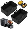 Venkuber Silikonform 2er Pack Airfryer-Silikon-Einsätze, Upgrade große Kapazität, (2-tlg), Antihaft und hochtemperaturbeständig Bild 4