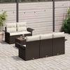 vidaXL Sofa Set mit Kissen 6 pcs Braun Poly-Rattan 3345238 Bild 3