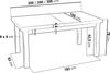 WFL GROUP Esstisch Gemini ausziehbar rechteckig modern mit schwarzen Holzbeinen (MADE IN EU, 5 Gr. – 120/140/160/170/200 cm ausziehbar auf 160/180/210/250/300 cm), platzsparender Tisch in Holzoptik für Küche, Esszimmer oder Wohnzimmer Bild 3