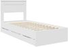 vidaXL Bettrahmen mit Schubladen Weiß 100 x 200 cm Ingenieurs Holz 3409868 Bild 4