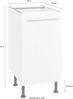 OPTIFIT Unterschrank Bern 50 cm breit, mit 1 Tür mit höhenverstellbaren Füßen, mit Metallgriff Bild 4