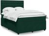 vidaXL Boxspringbett mit Matratze Dunkelgrün 160x200 cm Samt 3294697 Bild 1