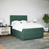 vidaXL Boxspringbett mit Matratze Dunkelgrün 160x200 cm Samt 3294697 Bild 4