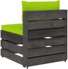 vidaXL Modulares Mittelsofa mit Kissen Grau Imprägniertes Holz 3068131 Bild 4