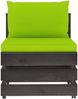 vidaXL Modulares Mittelsofa mit Kissen Grau Imprägniertes Holz 3068131 Bild 3