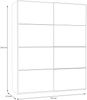 Schiebetürenschrank >SCHACH&MATT 2< in weiss / Spiegel - 170,3x210,5x61,2cm (BxHxT) Bild 4