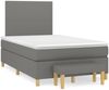 vidaXL Boxspringbett mit Matratze Stoff Dunkelgrau 120x200 cm, Härtegrad: H2 [3136982] Bild 2