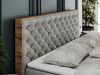 Boxspringbett mit Multipocket-Matratze und Zwei Bettkästen, Doppelbett mit Stauraum - ALBERO 3 - 160 x 200 cm - Hellgrau Stoff - H4 Bild 4
