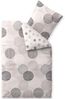 CelinaTex Touchme Biber Bettwäsche 155x220 cm 2teilig Baumwolle Bettbezug Filia Punkte beige weiß grau anthrazit Bild 5