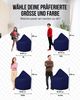 PATCH HOME Sitzsack Tropfenform – XXXL – Marine, bequemer Sitzsack aus Luxus-Polyester-Gewebe, bereits befüllt Bild 3