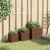 vidaXL Pflanzkübel 3 Stk. Braun Poly Rattan 366396 Bild 3