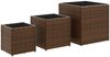 vidaXL Pflanzkübel 3 Stk. Braun Poly Rattan 366396 Bild 2