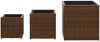 vidaXL Pflanzkübel 3 Stk. Braun Poly Rattan 366396 Bild 5