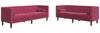 vidaXL 2-tlg. Chesterfield-Sofa-Set mit Nackenrollen Rot Samt 3209295 Bild 2