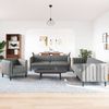 vidaXL 3-tlg. Sofagarnitur Dunkelgrau Stoff 3209230 Bild 3