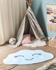Kinderteppich hellblau 90 x 120 cm Wolkenmotiv Kurzflor CUMULUS Bild 3