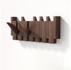 BlingBin Garderobenleiste 6 Haken Holzgarderobe, Wandgarderobe, Platzsparende (1er Set, 1 St, 44 x 15 x 3,5 cm), Flip Down Wand-Mounted Design, zum Aufhängen Hüten Schals Handtüchern Bild 5