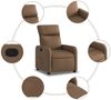 vidaXL Relaxsessel Braun Stoff 374169 Bild 5