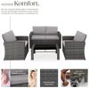 tectake Loungeset Rattan Lounge, (Set, 5-tlg), für 4 Personen Bild 2