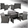 tectake Loungeset Rattan Lounge, (Set, 5-tlg), für 4 Personen Bild 4