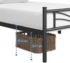 Yaheetech Metallbett mit Lattenrost, Wolkenmuster, Schwarz, 90x190 cm Bild 5