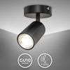 B.K.Licht LED Deckenspot LED Deckenleuchte 9x9cm Spot drehbar schwenkbar schwarz-matt - BKL1445, ohne Leuchtmittel, 1-flammig Lampe Wand Decke 230V Fassung GU10 Retro-Design Wohnzimmer Bild 2