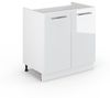 Waschbeckenunterschrank Fame-Line Weiß Hochglanz 80 x 82 cm ohne Arbeitsplatte Vicco Bild 4