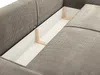 Vente-unique - AMELIA Sofa SamtStoff Schokoladenbraun - B 102 cm x H 85 cm x L 257 cm Bild 5