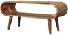 Flieks Couchtisch aus Massivholz in Eiche-Optik, nordischer Stil mit offenem Schlitz, 90 x 35 x 40cm, Natur Bild 3