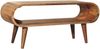 Flieks Couchtisch aus Massivholz in Eiche-Optik, nordischer Stil mit offenem Schlitz, 90 x 35 x 40cm, Natur Bild 4