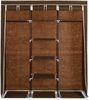 vidaXL Kleiderschrank mit Fächern und Stangen Braun 150x45x175cm Stoff 282454 Bild 4