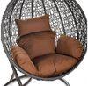HOME DELUXE Polyrattan Hängesessel CIELO - Grau/Braun nur Kissen Bild 2