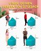 PATCH HOME Sitzsack Tropfenform – Jumbo – Türkis, bequemer Sitzsack aus Luxus-Polyester-Gewebe, bereits befüllt Bild 3