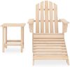 vidaXL Adirondack-Gartenstuhl mit Fußstütze & Tisch Massivholz Tanne 315932 Bild 2