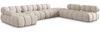 Micadoni Modulares Panorama Ecksofa Bellis 7-Sitzer Rechts 3D-Stoff Sonic Helles Beige Bild 2