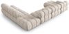 Micadoni Modulares Panorama Ecksofa Bellis 7-Sitzer Rechts 3D-Stoff Sonic Helles Beige Bild 4