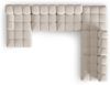 Micadoni Modulares Panorama Ecksofa Bellis 7-Sitzer Rechts 3D-Stoff Sonic Helles Beige Bild 5