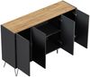 Kommode Maxim XL 155cm 4 Softclose Türen Grafit/Eiche Top : Grafit / Oak Gold Bild 3