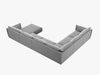 Micadoni Panorama-Ecksofa Kaelle 8-Sitzer Links Samt Bluvel Grau Bild 3