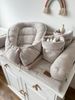 LittleANTunique Nestchenschlange Wickeltischumrandung I Bettschlange Cord beige I Babybettumrandung, kuschelig weich, Schutz vor harten Kanten oder Gitterstäben Bild 3