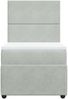vidaXL Boxspringbett mit Matratze Hellgrau 90x190 cm Samt 3292208 Bild 4