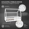 ML-DESIGN Kinderbett Hausbett Spielbett inkl. Lattenrost kreativ Bodenbett für Kinder, Abenteuerbett mit Rausfallschutz Spielbett Kiefer Weiß Himmelbett Bild 3